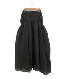 MAISON SPECIAL（メゾンスペシャル）の古着「Sheer Jacquard Voluminous Skirt」｜ブラック