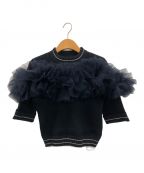 Bibiy.ビビィ）の古着「ISELLE TULLE KNIT」｜ネイビー