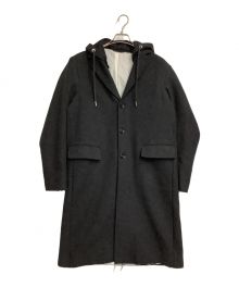 DIESEL（ディーゼル）の古着「フード付チェスターコート」｜ブラック