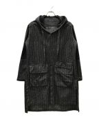 A.F ARTEFACTエーエフ アーティファクト）の古着「HOODED WORK COAT/Sumi Bincho Stripe」｜グレー