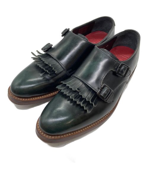 GRENSON（グレンソン）GRENSON (グレンソン) ダブルモンクストラップシューズ グリーン サイズ:4 1/2の古着・服飾アイテム