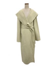 LE CIEL BLEU（ルシェルブルー）の古着「Big Collar Belted Maxi Coat」｜イエロー