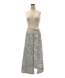 yae（ヤエ）の古着「Flower spangle wrap skirt」｜グレー