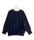 ELE STOLYOFエレ ストリオフ）の古着「Wool pile Reversible Knit Pullover」｜ネイビー