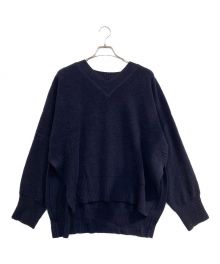 ELE STOLYOF（エレ ストリオフ）の古着「Wool pile Reversible Knit Pullover」｜ネイビー