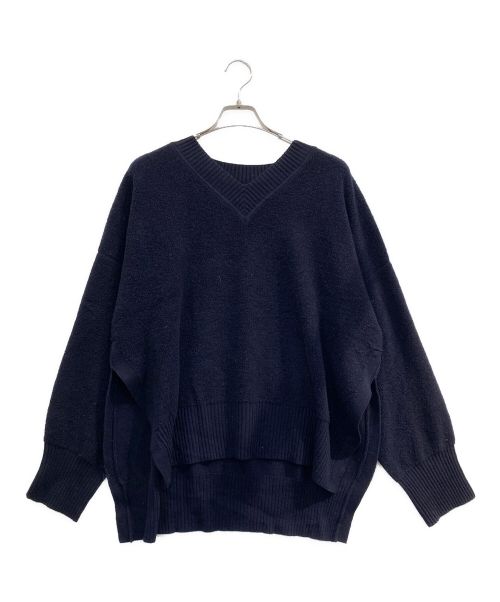 ELE STOLYOF（エレ ストリオフ）ELE STOLYOF (エレ ストリオフ) Wool pile Reversible Knit Pullover ネイビー サイズ:サイズ38の古着・服飾アイテム