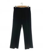 H BEAUTY&YOUTHエイチ ビューティー&ユース）の古着「DOUBLE CLOTH FLARE PANTS」｜ブラック