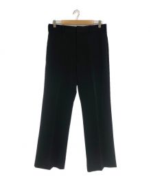 H BEAUTY&YOUTH（エイチ ビューティー&ユース）の古着「DOUBLE CLOTH FLARE PANTS」｜ブラック