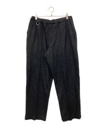 EVISEN（エビセン）の古着「WOOL PINTUCK TRACK PANTS」｜ブラック