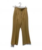 PHEENYフィーニー）の古着「TWILL HIGH WAIST FLARED SLACKS」｜ブラウン