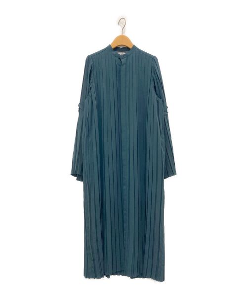 HYKE（ハイク）HYKE (ハイク) TAFFETA PLEATED DRESS ブリーグリーン サイズ:1の古着・服飾アイテム