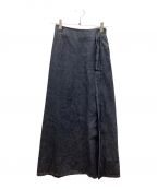 SIWEMシウム）の古着「MARBLE DENIM SKIRT」｜ブラック