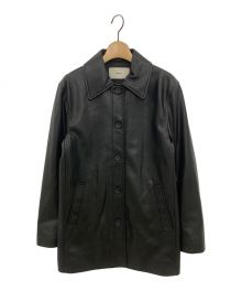 TODAYFUL（トゥデイフル）の古着「Ecoleather Soutiencollar Jacket」｜ブラック