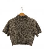 RANDEBOOランデブー）の古着「Classic cropped knit」｜ブラウン