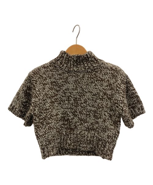 RANDEBOO（ランデブー）RANDEBOO (ランデブー) Classic cropped knit ブラウン サイズ:Fの古着・服飾アイテム