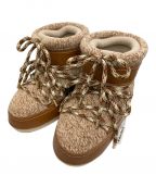 Chloe×MOON BOOTクロエ×ムーンブーツ）の古着「BRUSHED CALF WITH KNIT MOON BOOT」｜ブラウン