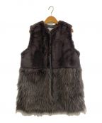 ADAWASアダワス）の古着「FUR GILET」｜グレー