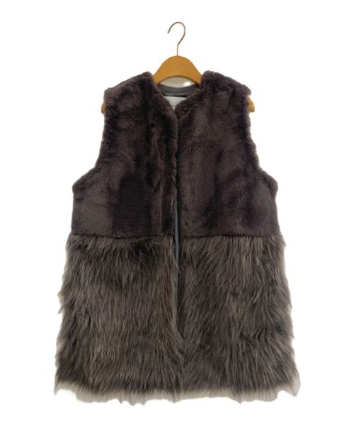 ADAWAS（アダワス）ADAWAS (アダワス) FUR GILET  グレー サイズ:Fの古着・服飾アイテム