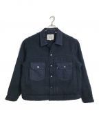 LEVI'S MADE&CRAFTEDリーバイスメイドクラフテッド）の古着「OVERSZD TYPE II トラッカー　アウター　DISCOVERY DISCOVERY PLAID」｜ネイビー