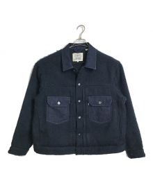 LEVI'S MADE&CRAFTED（リーバイスメイドクラフテッド）の古着「OVERSZD TYPE II トラッカー　アウター　DISCOVERY DISCOVERY PLAID」｜ネイビー