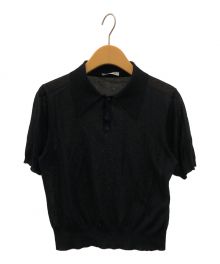 EVERYDAY I LIKE.（エヴリデイ アイ ライク）の古着「Cotton Poloshirt ニット」｜ブラック