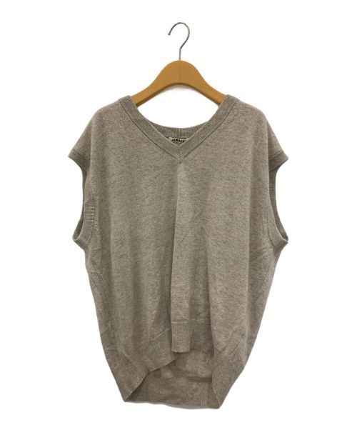 AURALEE（オーラリー）AURALEE (オーラリー) SUPER FINE CASHMERE SILK KNIT VEST ベージュ サイズ:4の古着・服飾アイテム