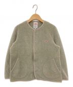 DANTONダントン）の古着「FLEECE COLLARLESS JACKET」｜グレー