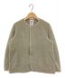 DANTON（ダントン）の古着「FLEECE COLLARLESS JACKET」｜グレー