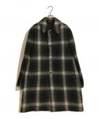 EDIFICE×Harris Tweedエディフィス×ハリスツイード）の古着「Split Raglan Coat/スプリットラグランロングコート」｜ブラック