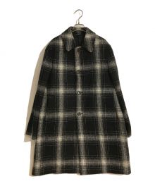 EDIFICE×Harris Tweed（エディフィス×ハリスツイード）の古着「Split Raglan Coat/スプリットラグランロングコート」｜ブラック