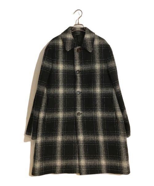 EDIFICE（エディフィス）EDIFICE (エディフィス) Harris Tweed (ハリスツイード) Split Raglan Coat/スプリットラグランロングコート ブラック サイズ:46の古着・服飾アイテム