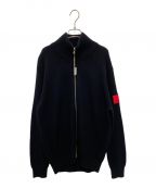 LANVIN COLLECTIONランバンコレクション）の古着「ZIP UP RIB KNIT」｜ブラック