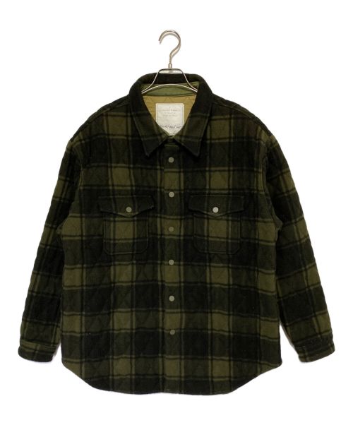 READYMADE（レディメイド）READYMADE (レディメイド) Blanket Check Shirt（ブランケット チェック シャツ） オリーブ サイズ:1の古着・服飾アイテム