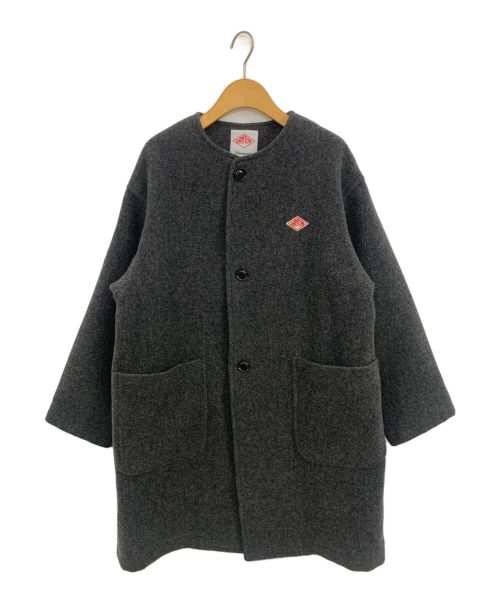 DANTON（ダントン）DANTON (ダントン) COLLARLESS CREW NECK COAT グレー サイズ:38の古着・服飾アイテム