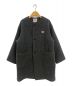 DANTON（ダントン）の古着「COLLARLESS CREW NECK COAT」｜グレー