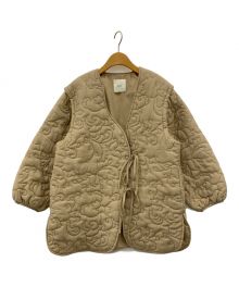 Eaphi（エフィ）の古着「leaf pattern 2way quilting coat」｜ベージュ