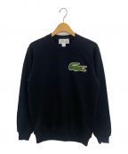 LACOSTE×COMME des GARCONS SHIRTラコステ×コムデギャルソンシャツ）の古着「クルーネックスウェット」｜ブラック