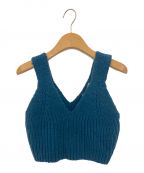 AURALEEオーラリー）の古着「WOOL BABY CAMEL BRUSHED YARN KNIT CAMISOLE」｜ブルー