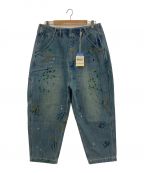 Liberaidersリベレイダース）の古着「DENIM PAINTER SARROUEL PANTS」｜ライトブルー