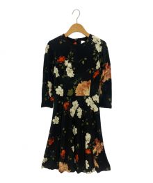 ERDEM（アーデム）の古着「フローラルフレアミニドレス」｜ブラック