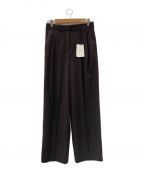 theoryセオリー）の古着「Sleek Flannel DBL Pleat Pant N」｜ブラウン