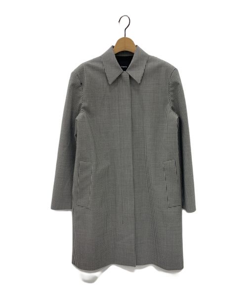 theory（セオリー）theory (セオリー) Tailor Check CL Car Coat B ブラック×ホワイト サイズ:Pの古着・服飾アイテム