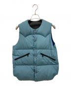 RockyMountainFeatherBed×The Three Robbersロッキーマウンテンフェザーベッド×スリーラバーズ）の古着「PROCESS DOWN VEST」｜ブルー