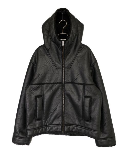 SUPREME（シュプリーム）SUPREME (シュプリーム) Faux Shearling Hooded Jacket ブラック サイズ:Mの古着・服飾アイテム