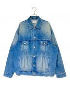 BALENCIAGAバレンシアガ）の古着「Spray Paint BB Logo Denim Jacket」｜インディゴ