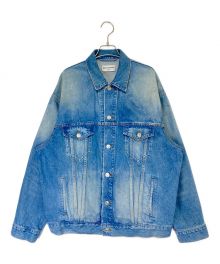 BALENCIAGA（バレンシアガ）の古着「Spray Paint BB Logo Denim Jacket」｜インディゴ