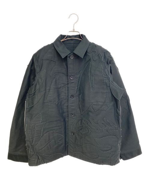 sacai（サカイ）sacai (サカイ) 24SS Moleskin Embroidered Patch Jacket ブラック サイズ:1の古着・服飾アイテム