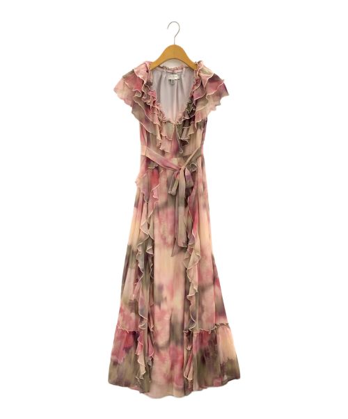 ted baker（テッドベーカー）ted baker (テッドベーカー) Dress Karenie Frilled Sleeveless V Neck Maxi Dress ピンク サイズ:2の古着・服飾アイテム