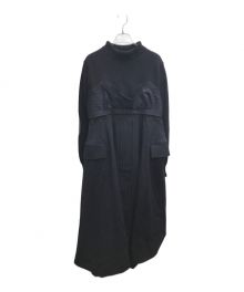 sacai（サカイ）の古着「Wool Knit Chalk Stripe Dress / ウールニットチャルクストライプドレス」｜ネイビー