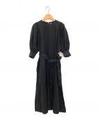 HYKEハイク）の古着「LINEN BALLOON SLEEVE MAXI DRESS」｜ブラック